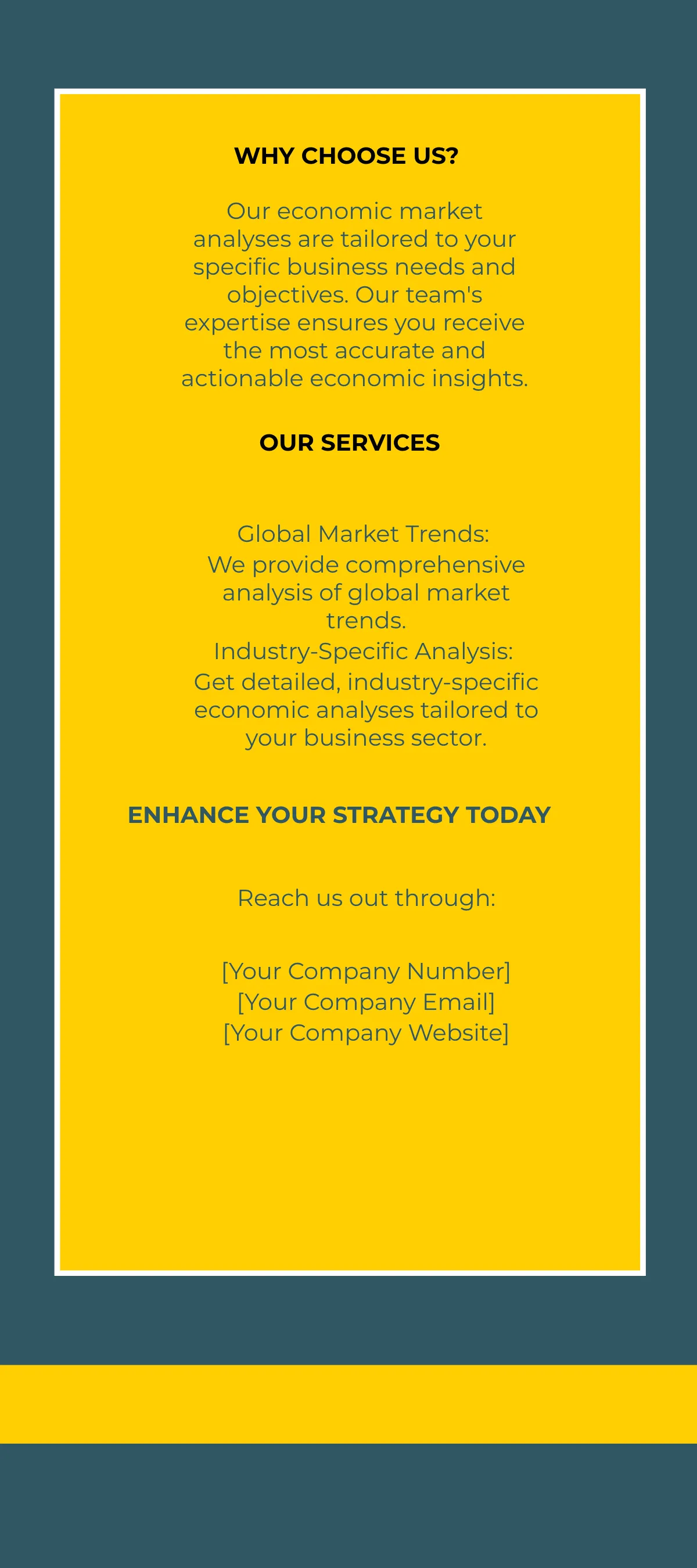 Free Economic Market Analysis Rack Card Template to Edit Online