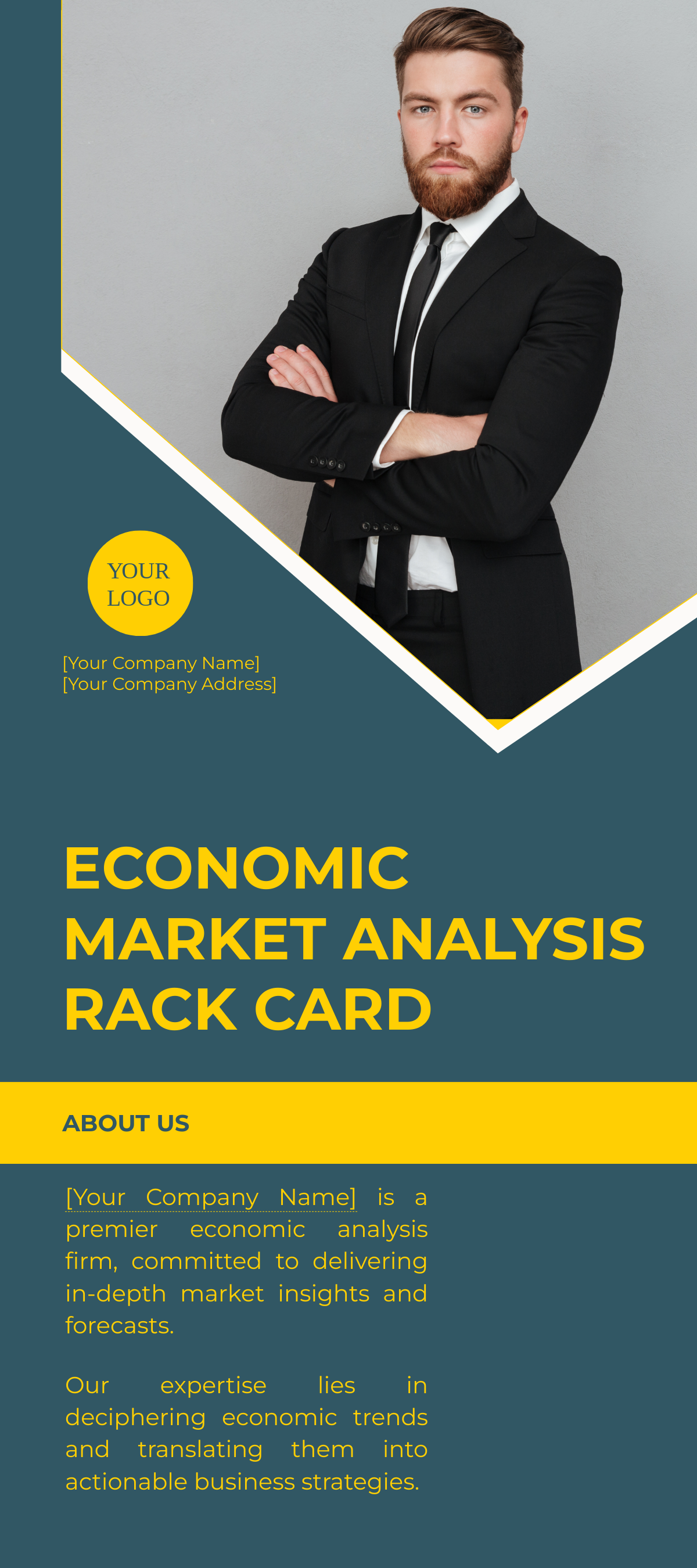 Economic Market Analysis Rack Card Template