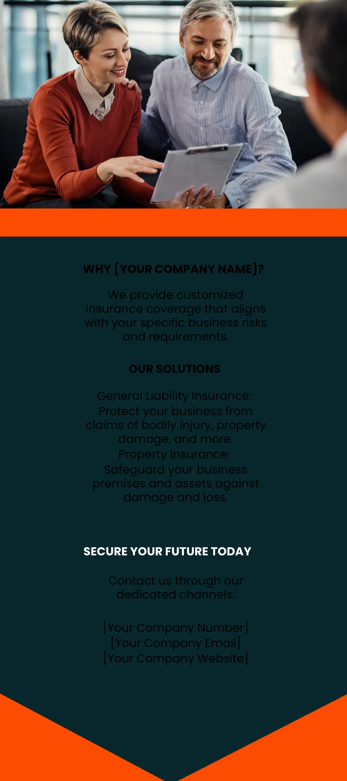 Free Business Insurance Solutions Rack Card Template to Edit Online