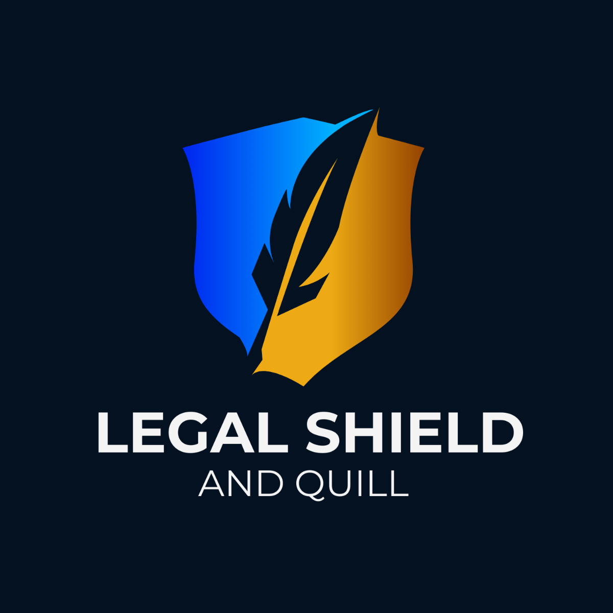 Legal Shield and Quill Logo Template