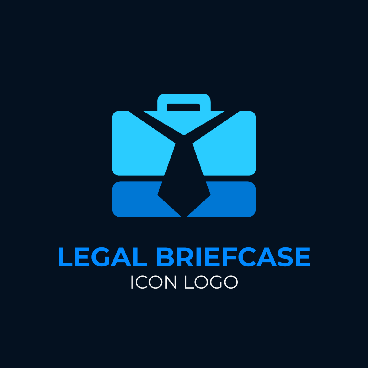 Legal Briefcase Icon Logo Template