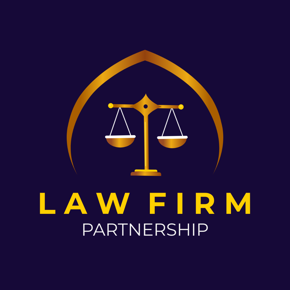 Law Firm Partnership Logo Template