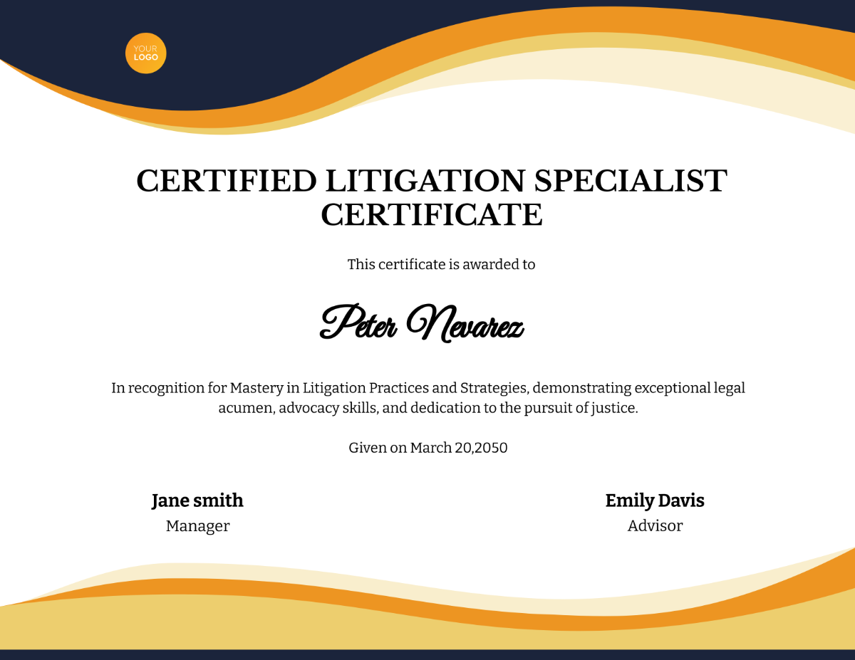 Certified Litigation Specialist Certificate