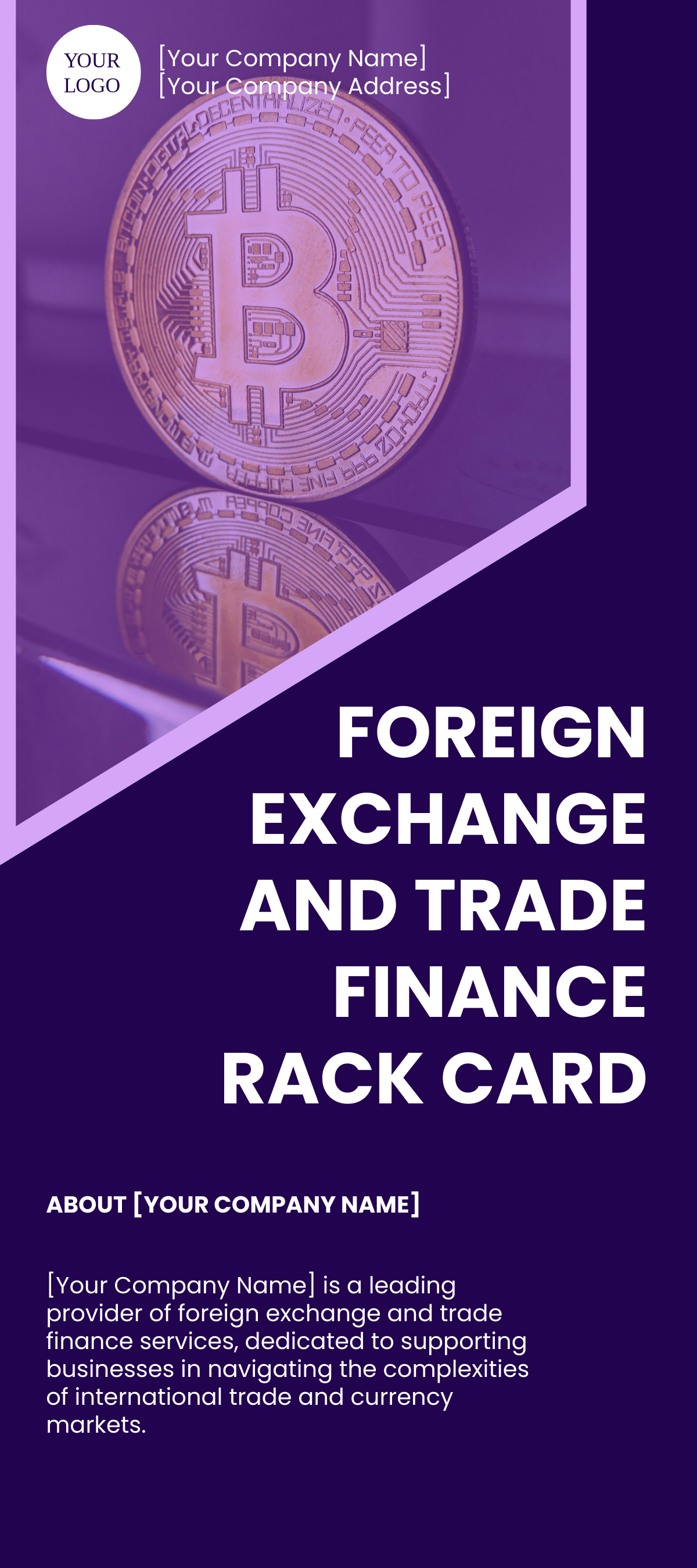 Foreign Exchange and Trade Finance Rack Card Template