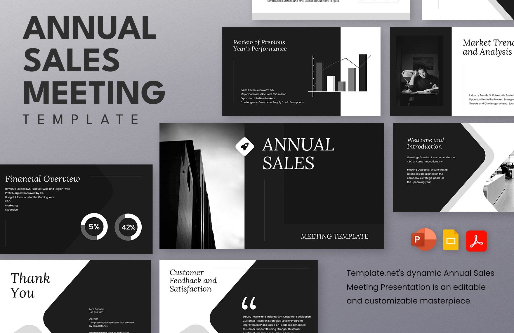 Annual Sales Meeting Template in PDF, PowerPoint, Google Slides