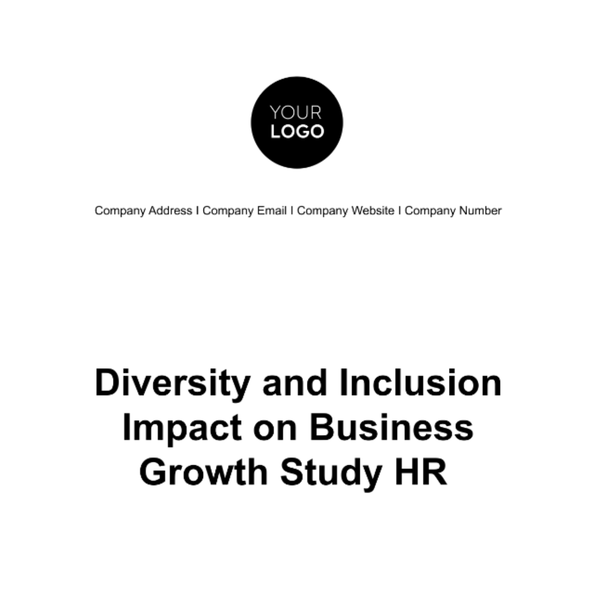 Diversity and Inclusion Impact on Business Growth Study HR Template