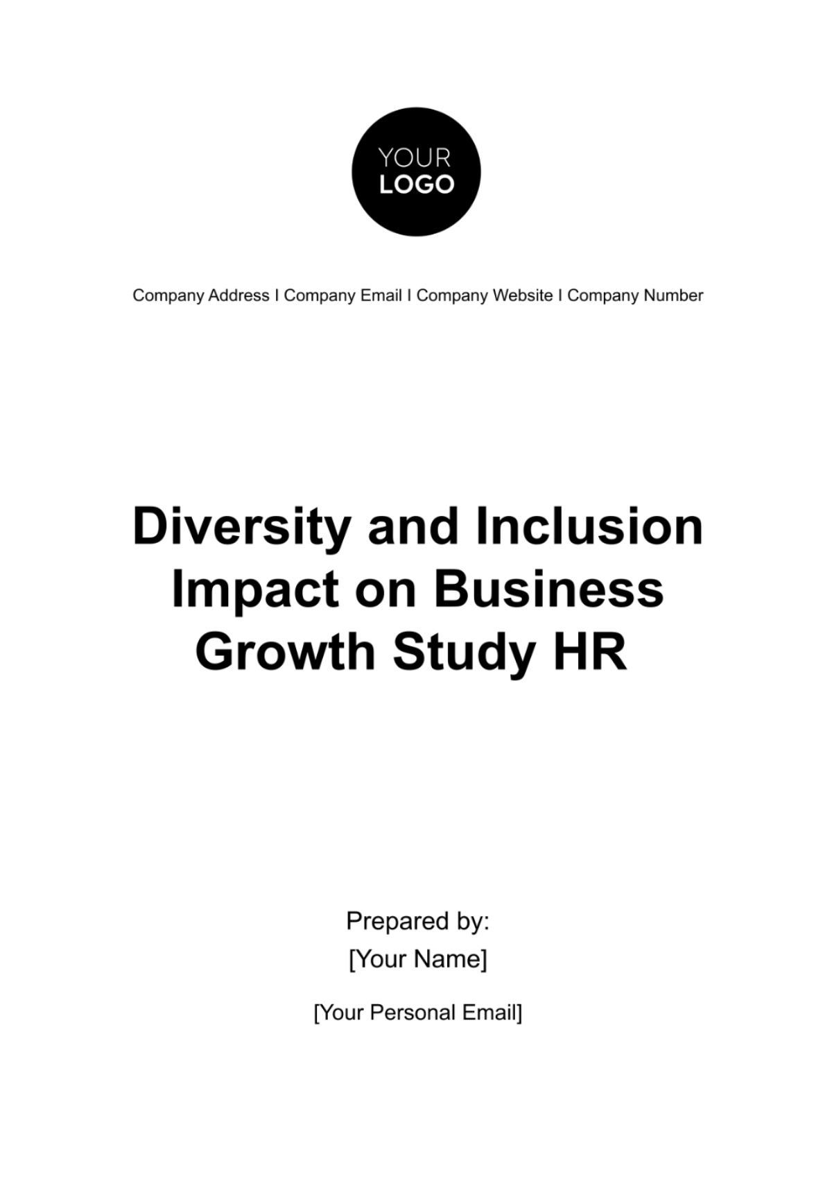 Diversity and Inclusion Impact on Business Growth Study HR Template - Edit Online & Download