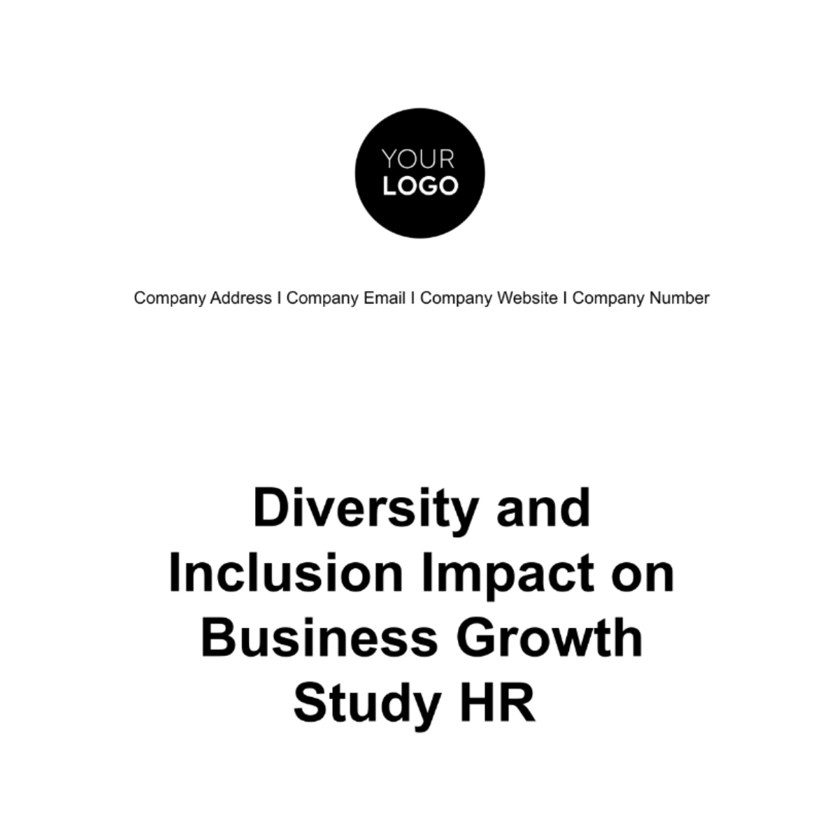 Diversity and Inclusion Impact on Business Growth Study HR Template ...