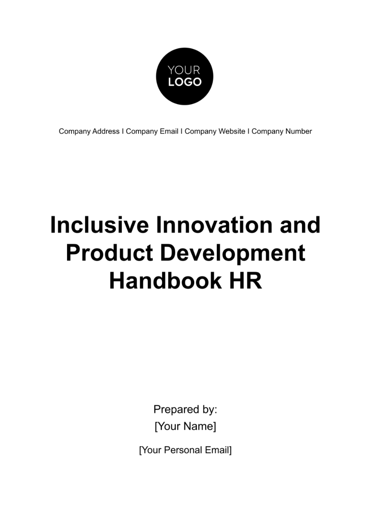 Free Inclusive Innovation and Product Development Handbook HR Template