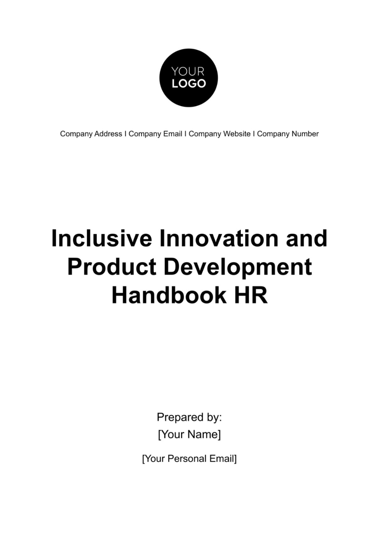 Inclusive Innovation and Product Development Handbook HR Template - Edit Online & Download