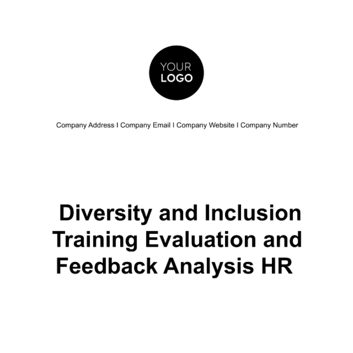 Diversity and Inclusion Training Evaluation and Feedback Analysis HR Template