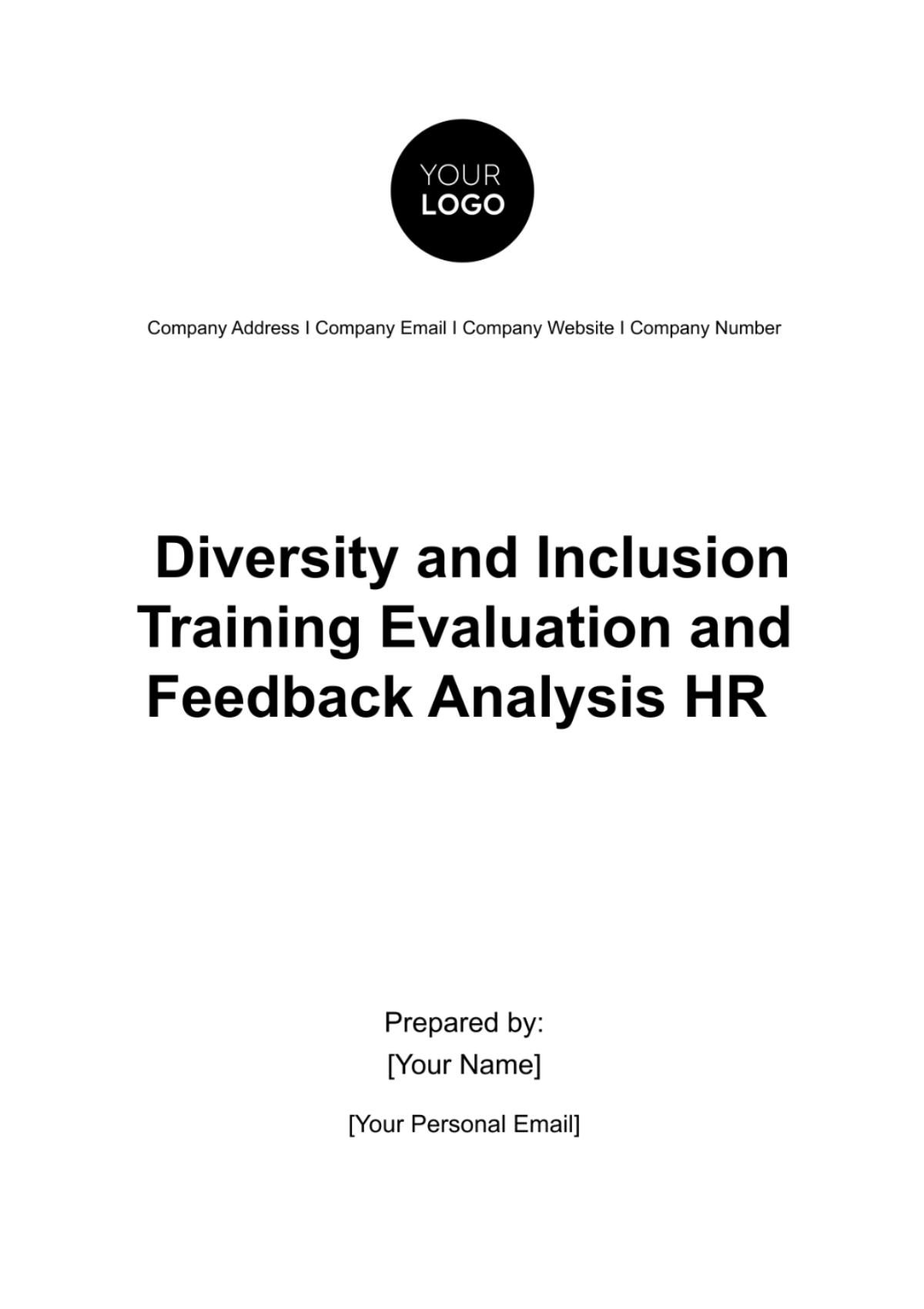 Diversity and Inclusion Training Evaluation and Feedback Analysis HR Template - Edit Online & Download