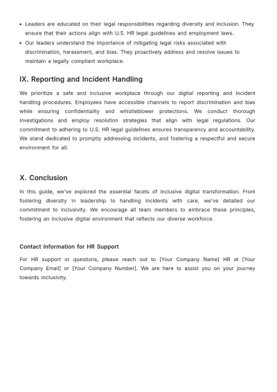 Free Inclusive Digital Transformation Guide HR Template to Edit Online