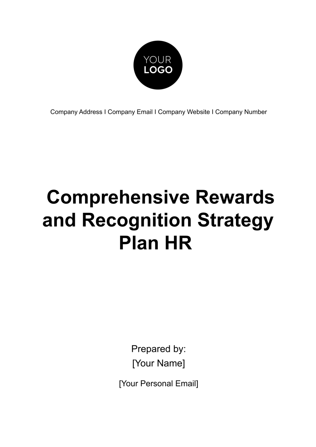 Free Comprehensive Rewards and Recognition Strategy Plan HR Template