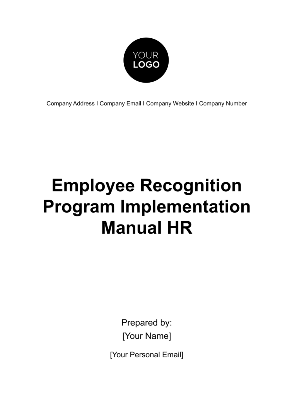 Employee Recognition Program Implementation Manual HR Template - Edit Online & Download