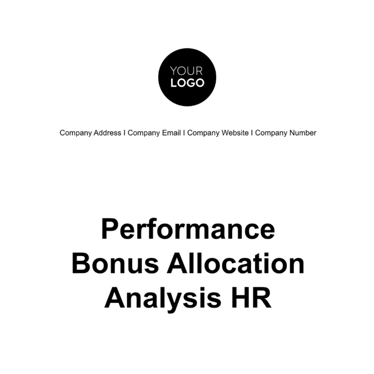 Performance Bonus Allocation Analysis HR Template