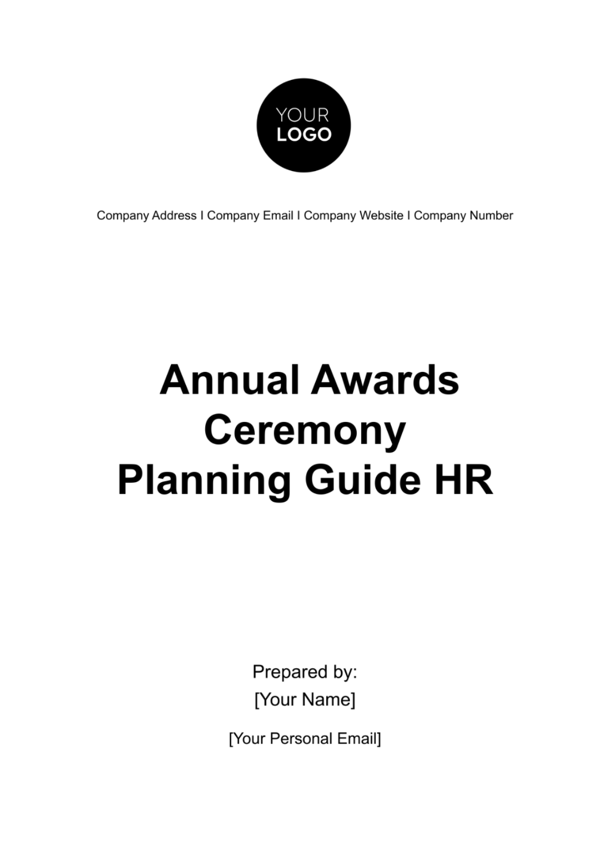 Annual Awards Ceremony Planning Guide HR Template - Edit Online & Download