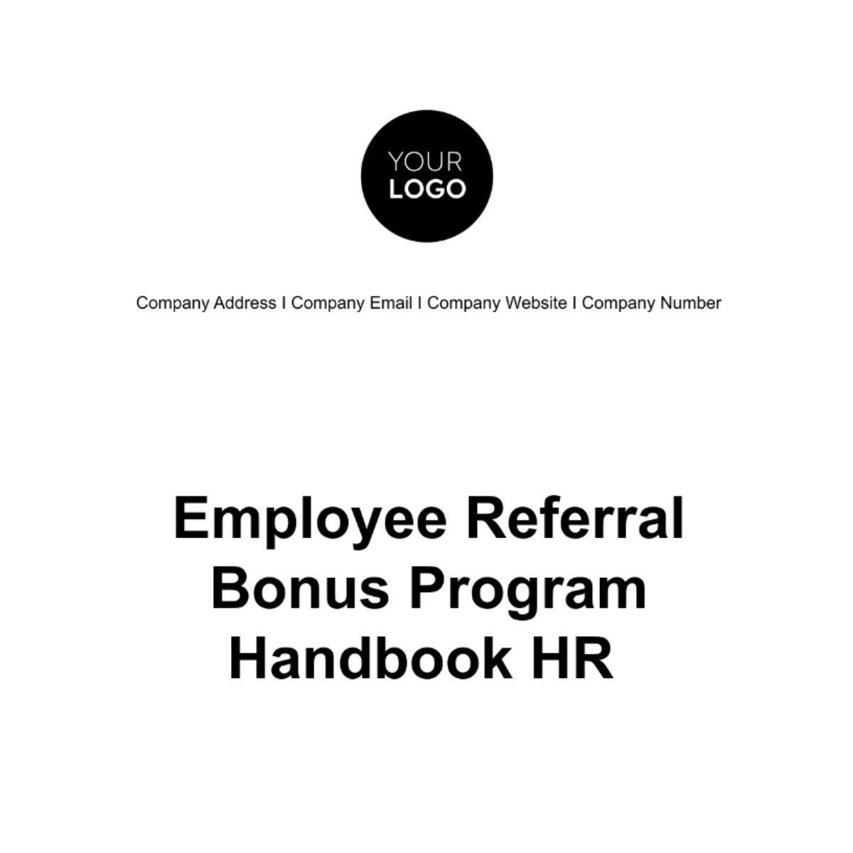  Employee Referral Bonus Program Handbook HR Template