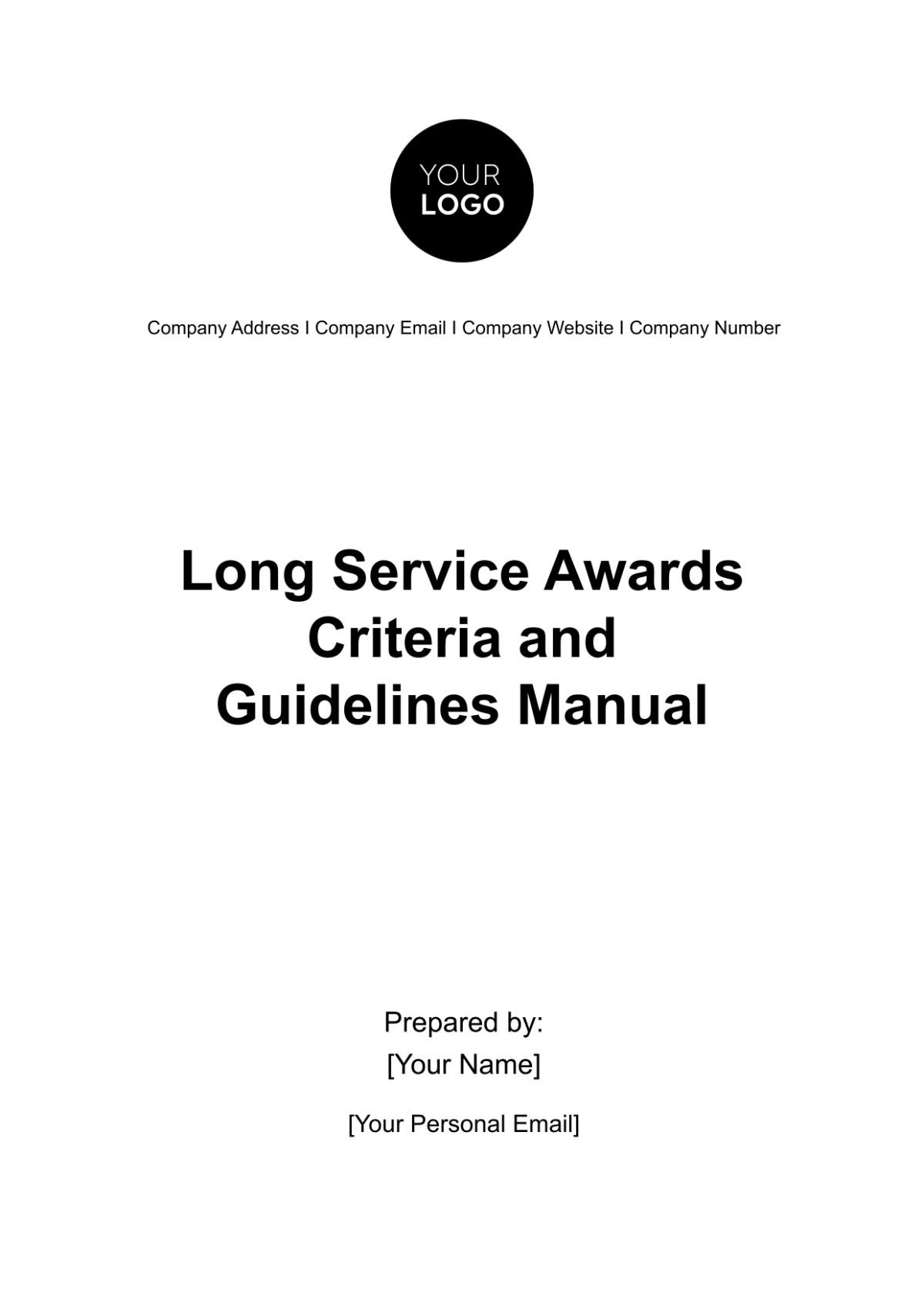 Free Long Service Awards Criteria and Guidelines Manual HR Template