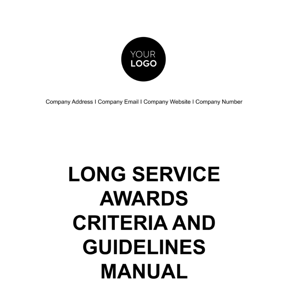 Long Service Awards Criteria and Guidelines Manual HR Template