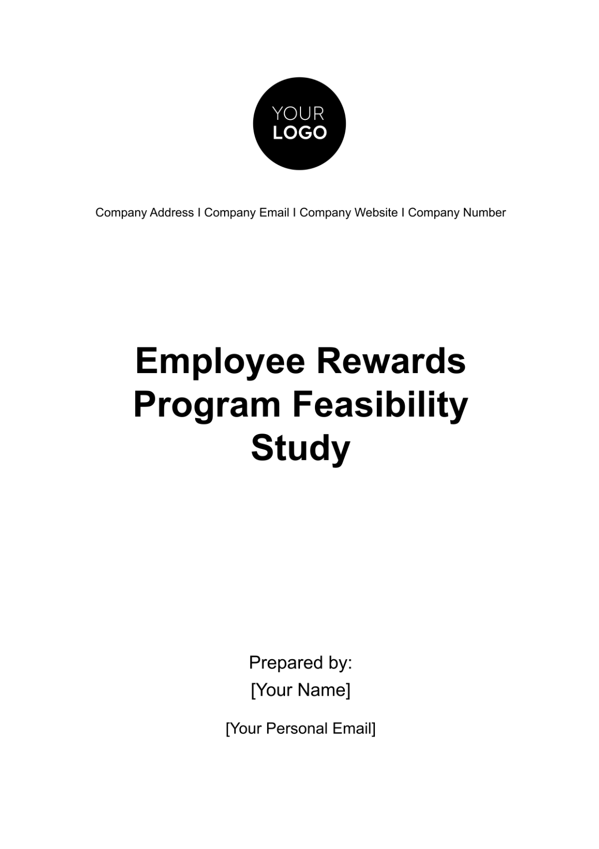 Employee Rewards Program Feasibility Study HR Template
