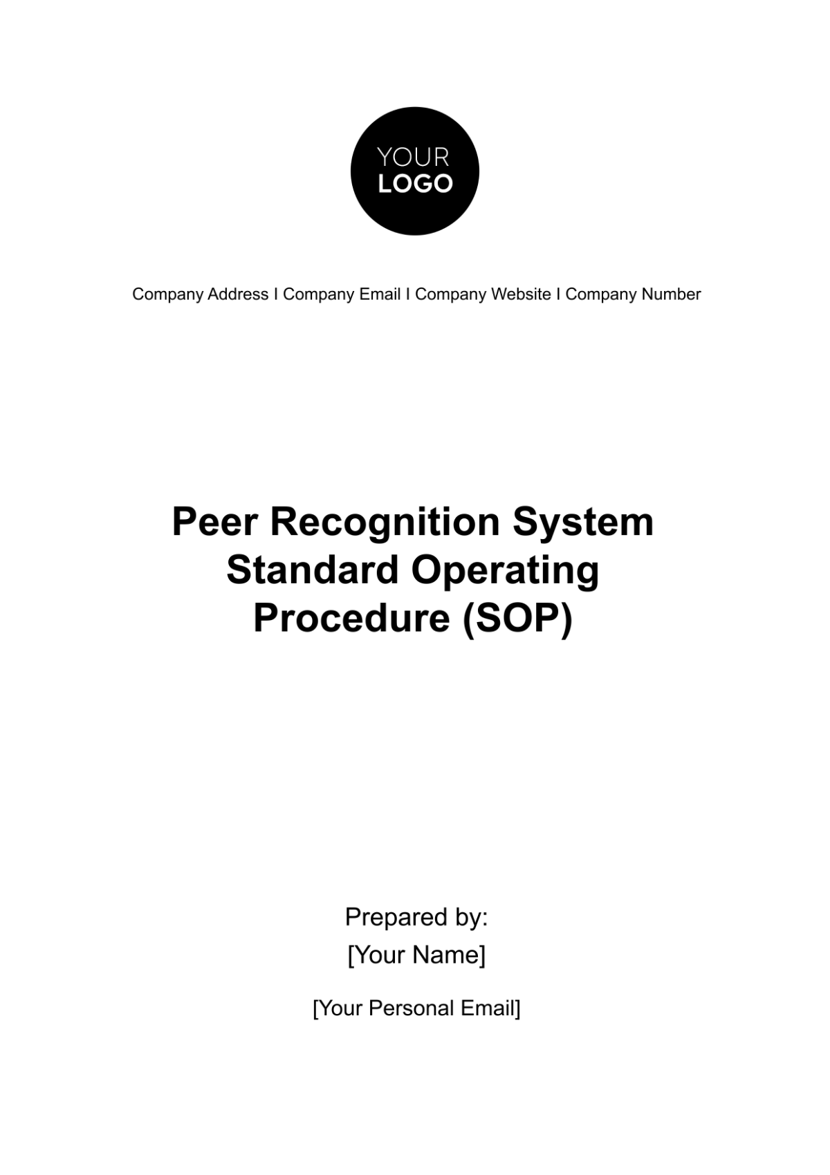 Free Peer Recognition System Standard Operating Procedure (SOP) HR Template