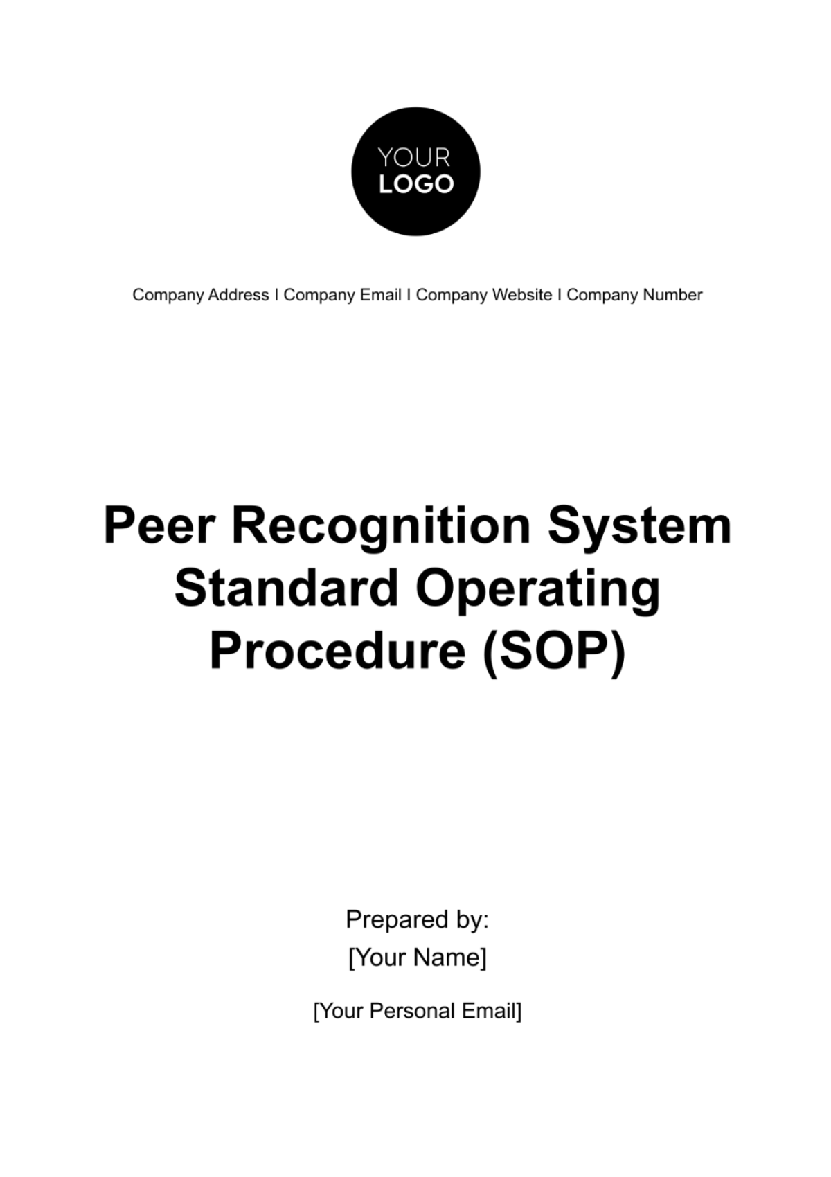 Peer Recognition System Standard Operating Procedure (SOP) HR Template - Edit Online & Download