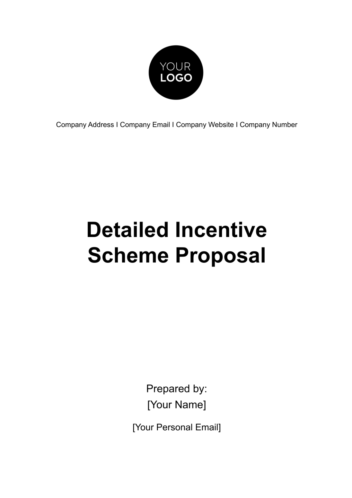 Detailed Incentive Scheme Proposal HR Template