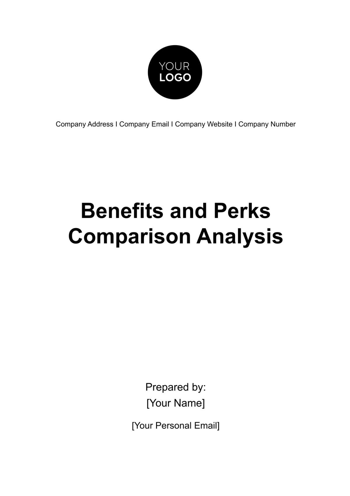 Free Benefits and Perks Comparison Analysis HR Template