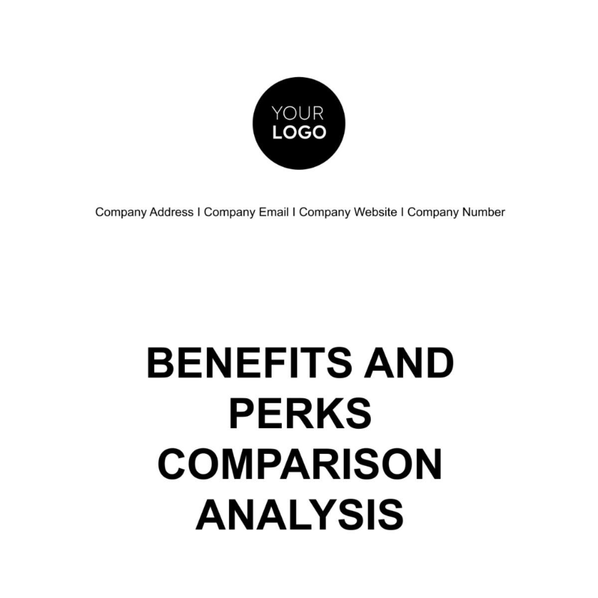 Benefits and Perks Comparison Analysis HR Template