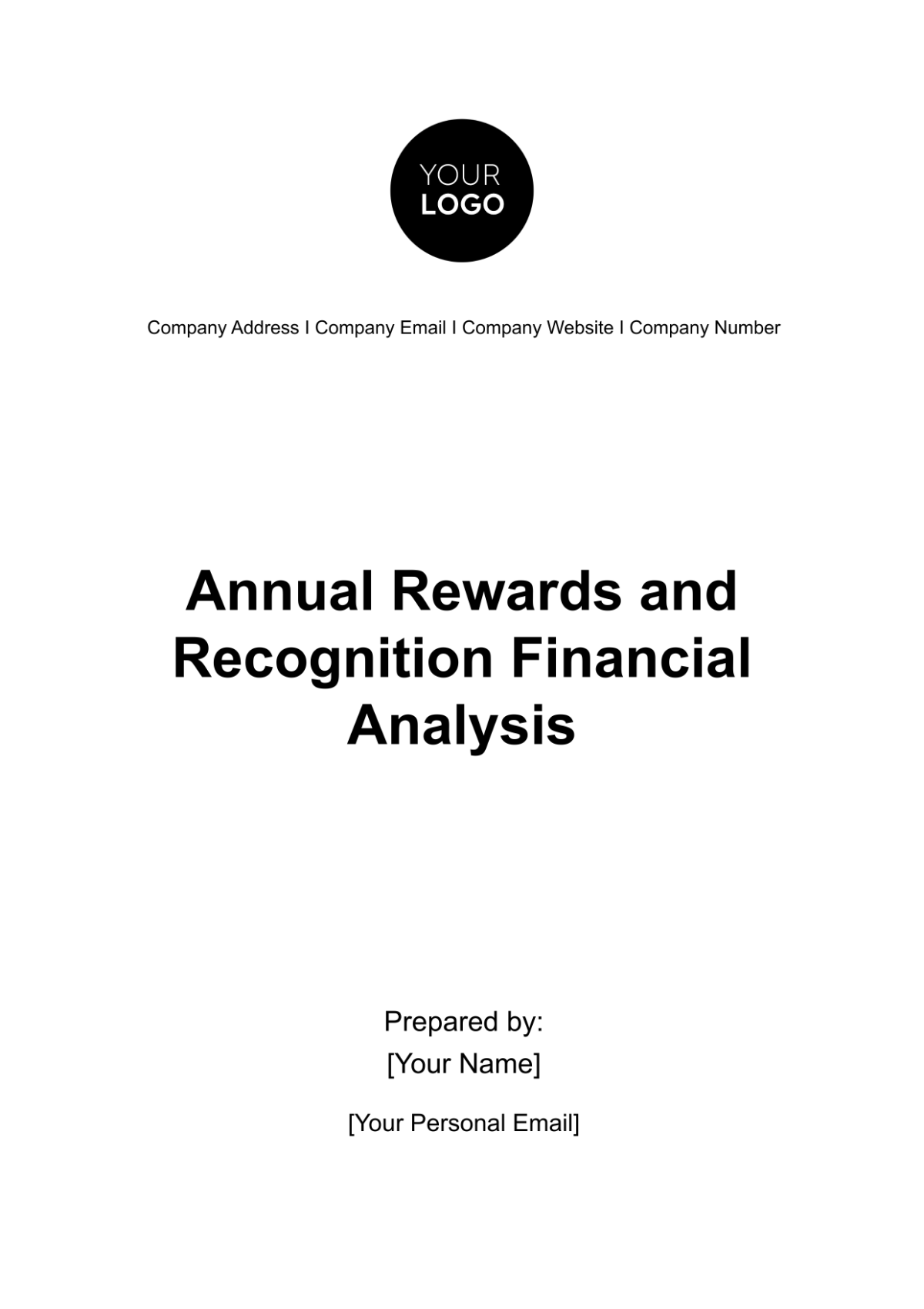 Annual Rewards and Recognition Financial Analysis HR Template