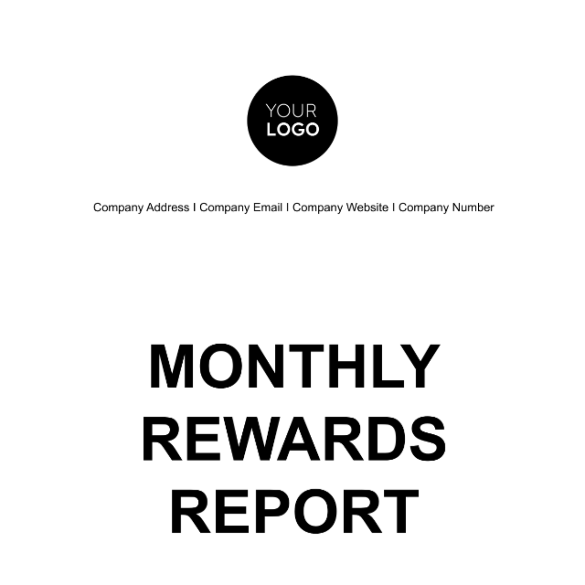 Monthly Rewards Report HR Template