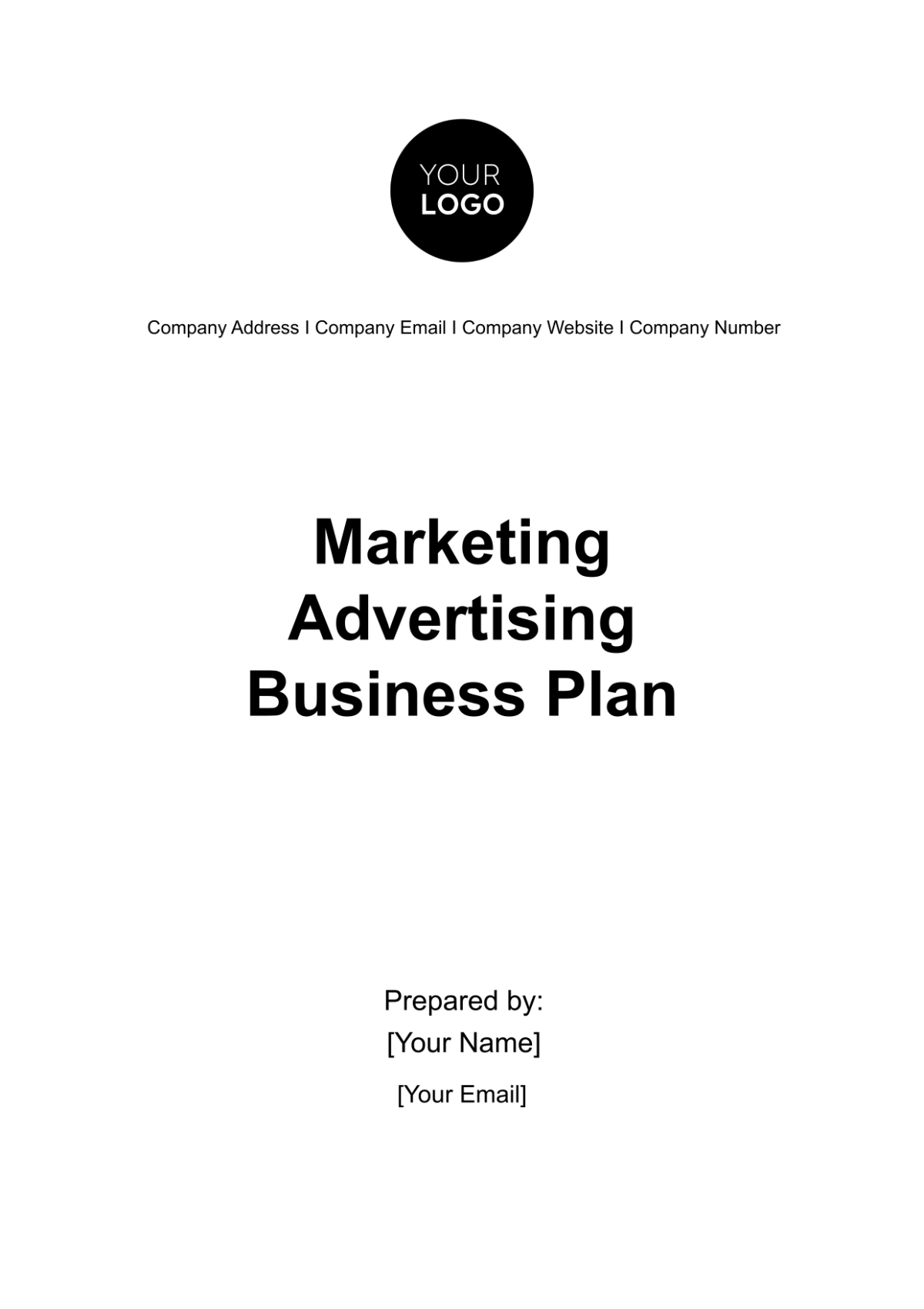 Marketing Advertising Business Plan Template - Edit Online & Download