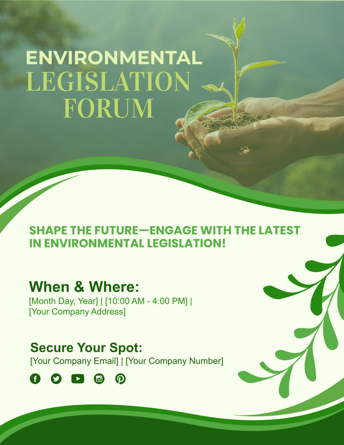 Environmental Legislation Forum Flyer
