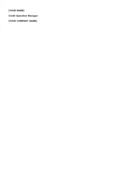 Free Credit Terms Negotiation Letter Template to Edit Online