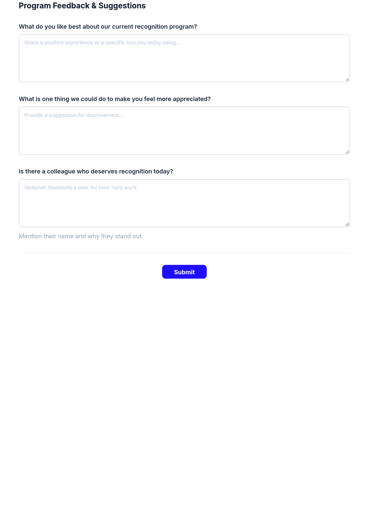 Free Recognition Feedback Form HR Template & AI Maker Free Recognition Feedback Form HR Template & AI Maker