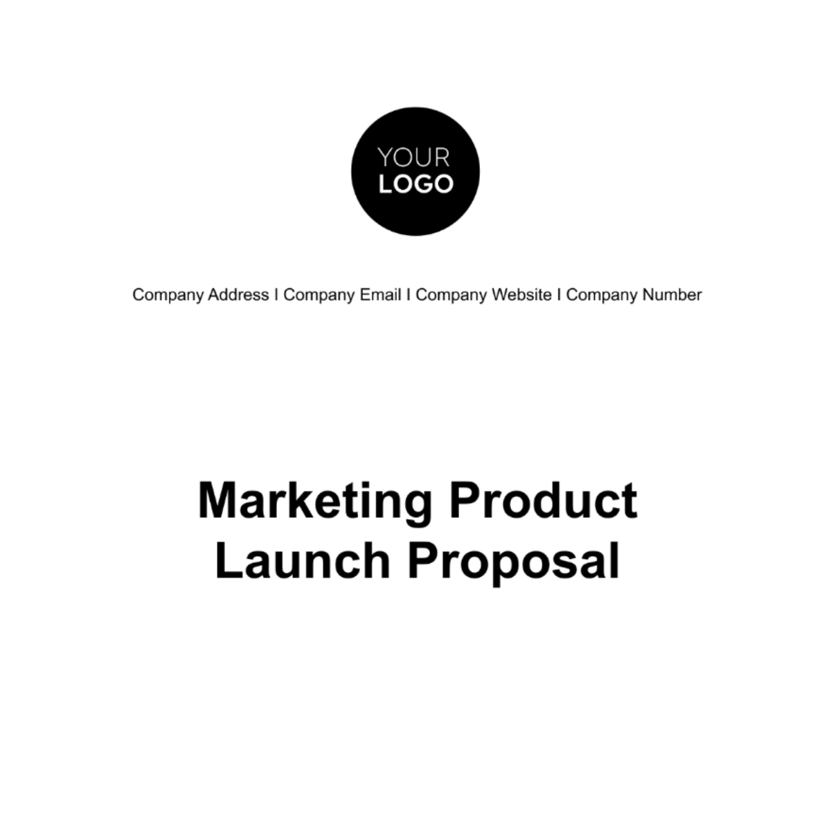 Marketing Product Launch Proposal Template
