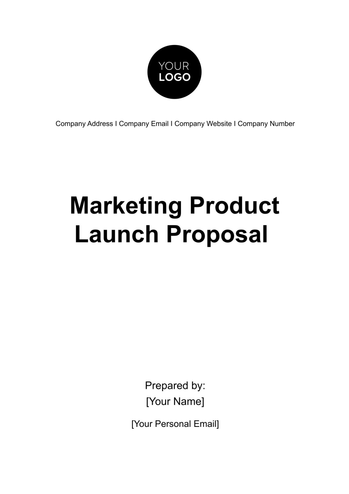 Marketing Product Launch Proposal Template