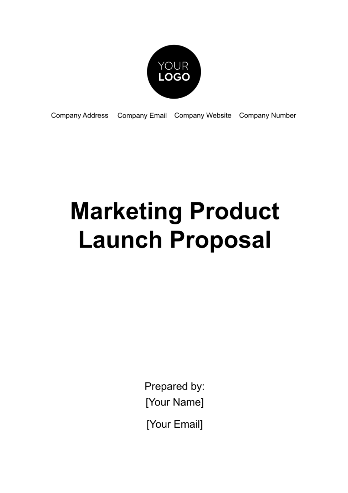 Marketing Product Launch Proposal Template - Edit Online & Download