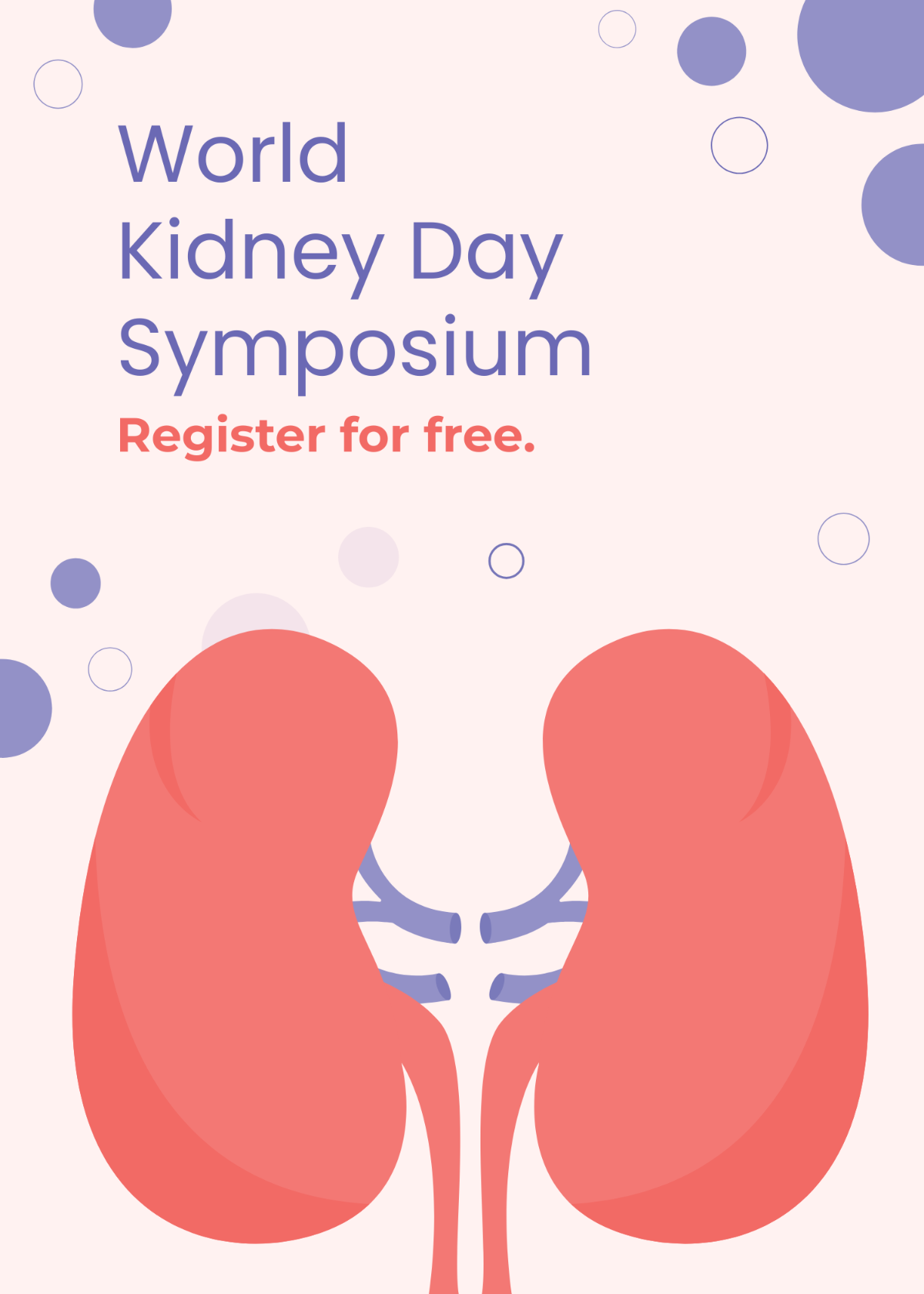 Free  World Kidney Day Invitation Card Template