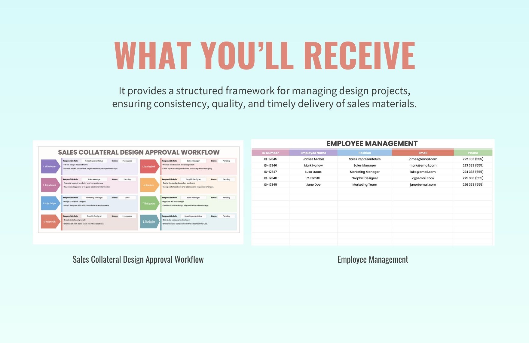 Sales Collateral Design Approval Workflow Template