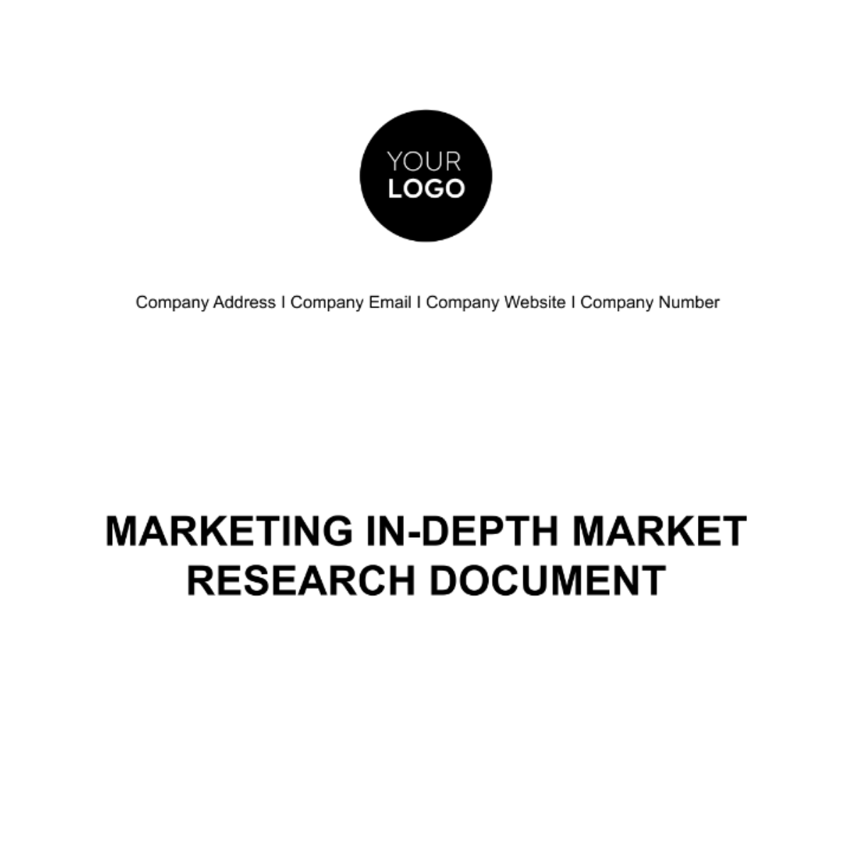 Marketing In-depth Market Research Document Template