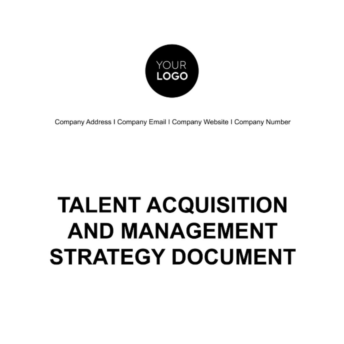 Free Talent Acquisition and Management Strategy Document HR Template