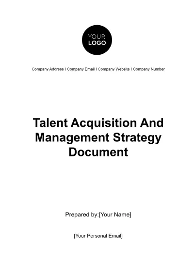 Free Talent Acquisition and Management Strategy Document HR Template to Edit Online