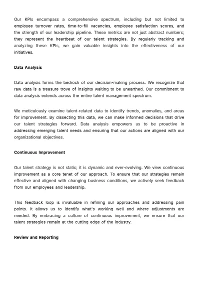 Free Talent Acquisition and Management Strategy Document HR Template to Edit Online