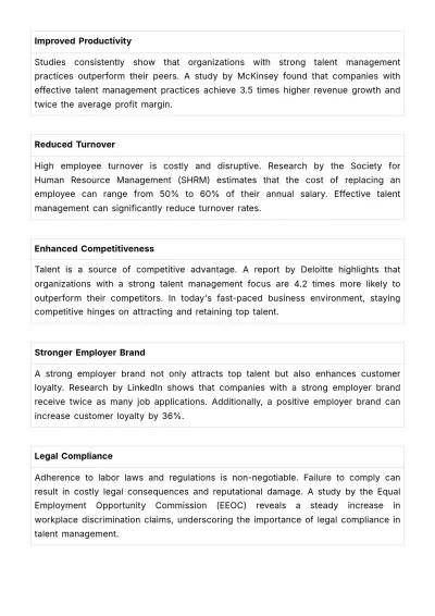 Free Talent Acquisition and Management Strategy Document HR Template to Edit Online