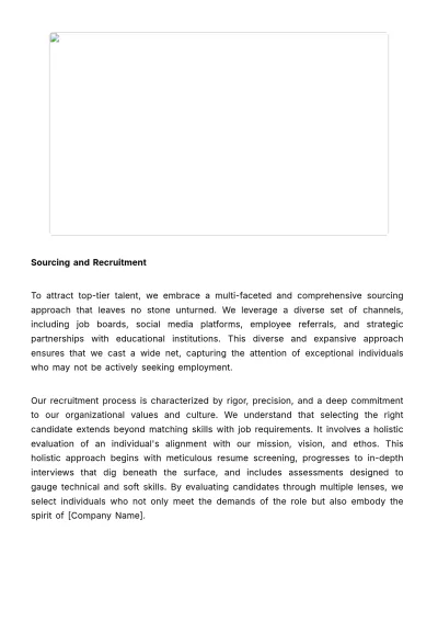 Free Talent Acquisition and Management Strategy Document HR Template to Edit Online