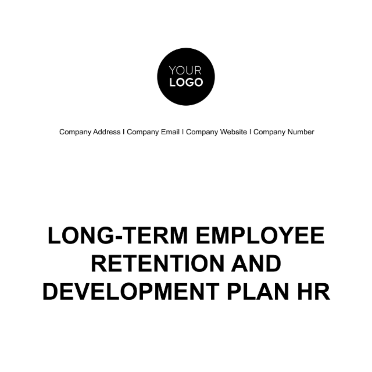Long-Term Employee Retention and Development Plan HR Template