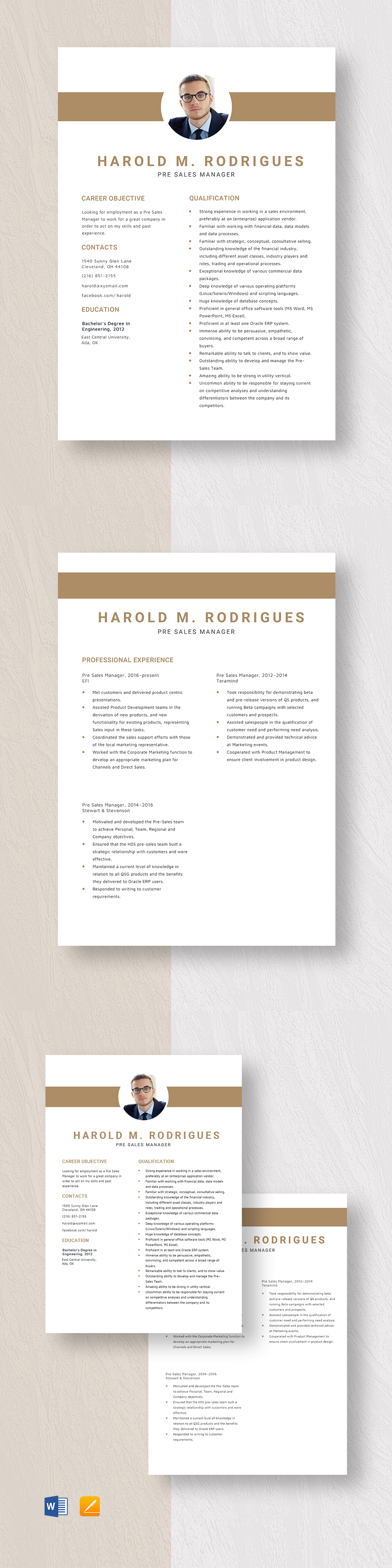 free-pre-sales-manager-resume-template-word-apple-pages-template