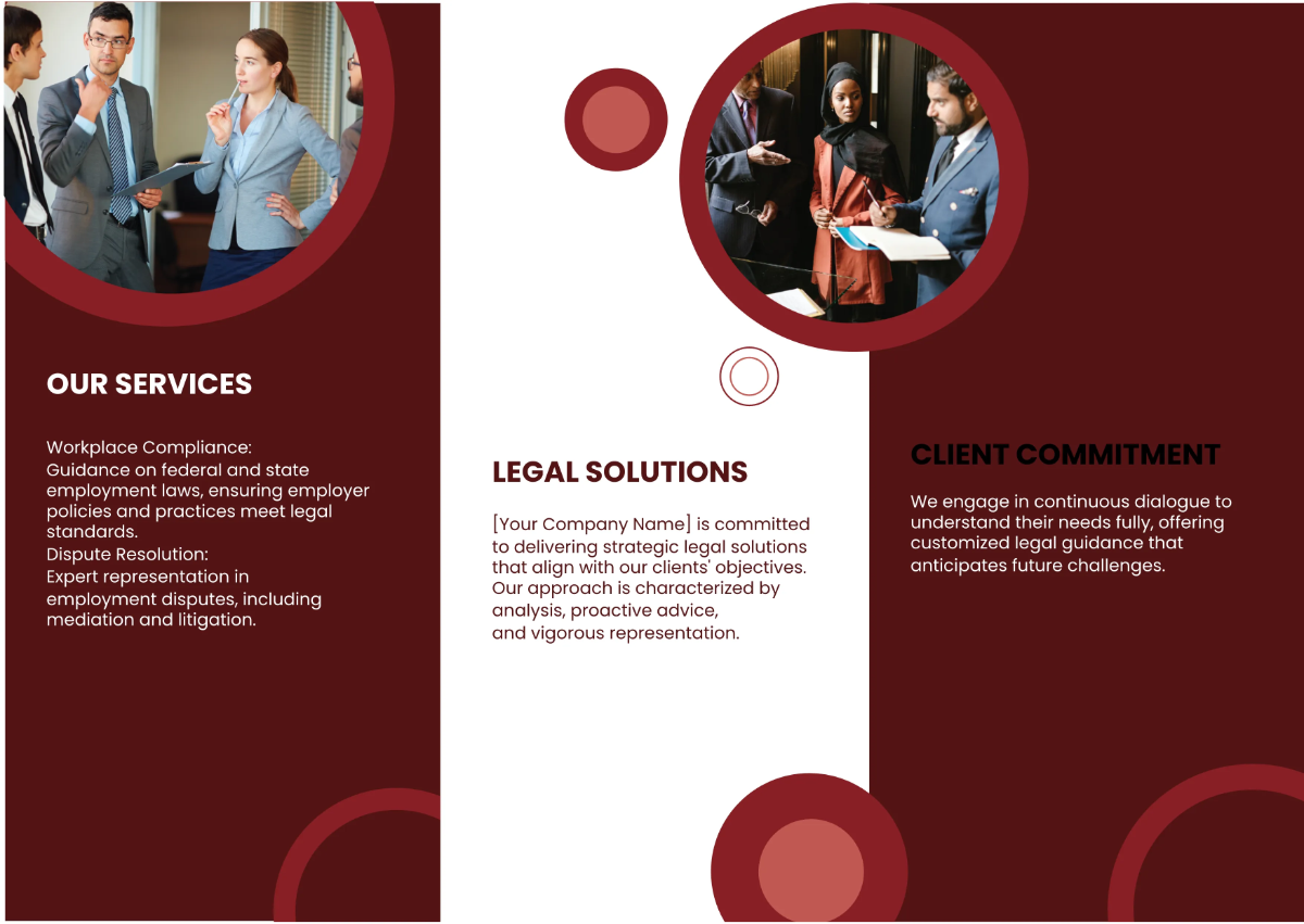 Free Employment and Labor Law Advisory Brochure Template to Edit Online